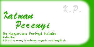kalman perenyi business card